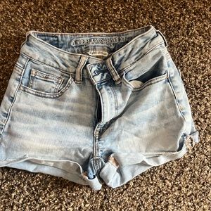 American eagle lightwash jean shorts